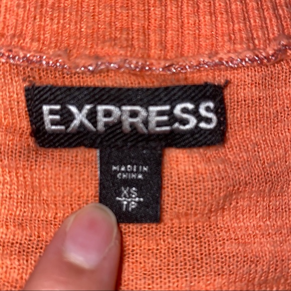 Coral Peach Express Lightweight Sweater Size XS - Picture 5 of 5